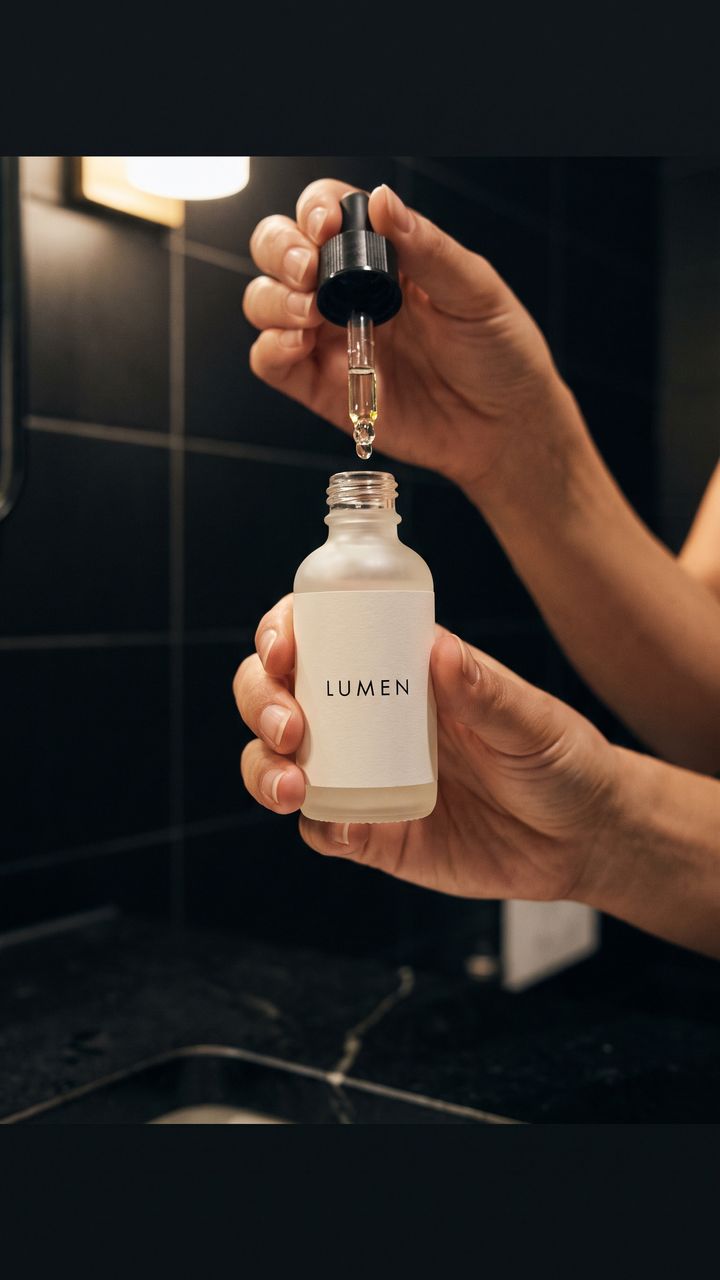Lumen Skin — concept poster for a fictional skincare brand
